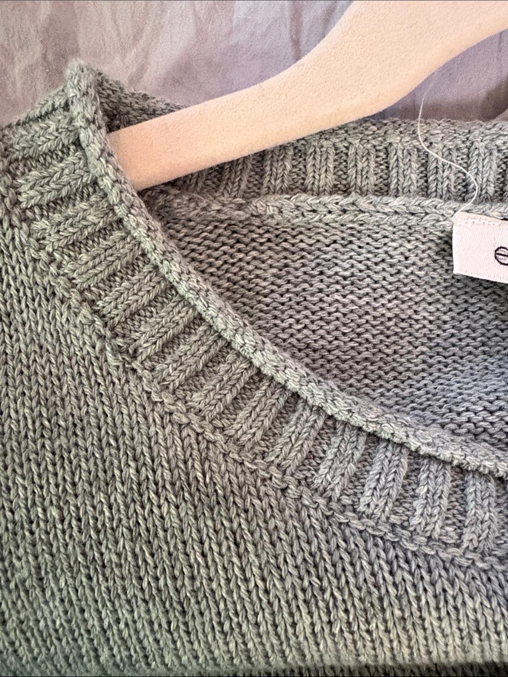 Ella Moss Sweater Crewneck Pullover Sage Green Medium Nwt — image 5 of 8